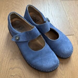 Finn Comfort Laval Mary Jane - Blue Nappa Leather - Size 40  (9 - 9.5) - EUC